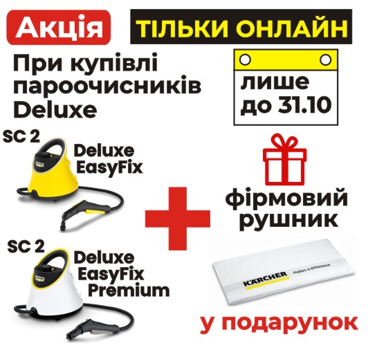 Чистый октябрь с пароочистителями Deluxe!